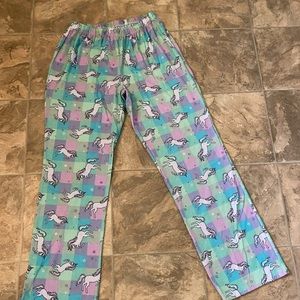 Justice unicorn youth large pajama pants